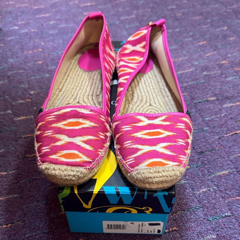C Wonder Pink Espadrille Flats size 8
